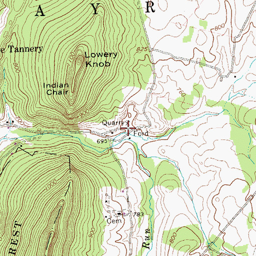 Topographic Map of Big Spring, PA