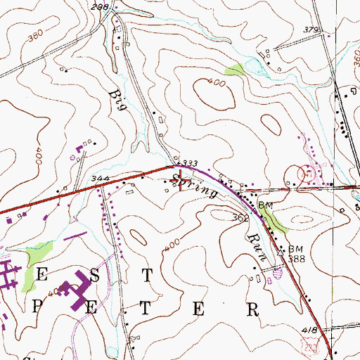 Topographic Map of Big Spring, PA