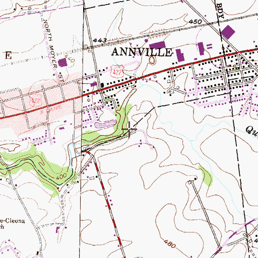 Topographic Map of Penryth Spring, PA