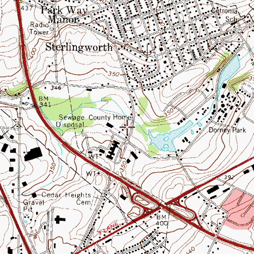 Topographic Map of Poorhouse Spring, PA