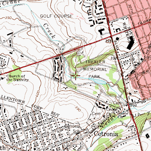 Topographic Map of Trexler Spring, PA