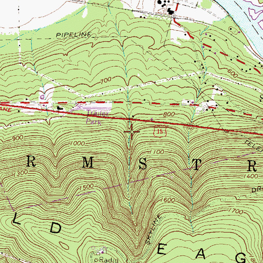 Topographic Map of Gibson Hollow Spring, PA