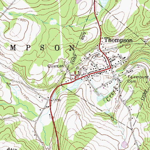 Topographic Map of Spencer Spring, PA