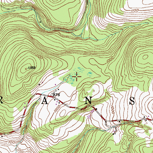 Topographic Map of Joslyn Pond, PA