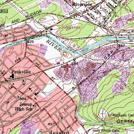 Topographic Map of Grass Island Breaker, PA