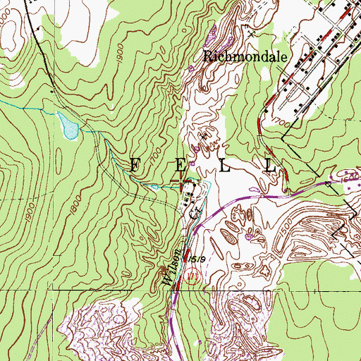 Topographic Map of Buffalo Breaker, PA