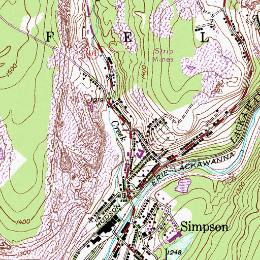 Topographic Map of Elk Creek Breaker, PA