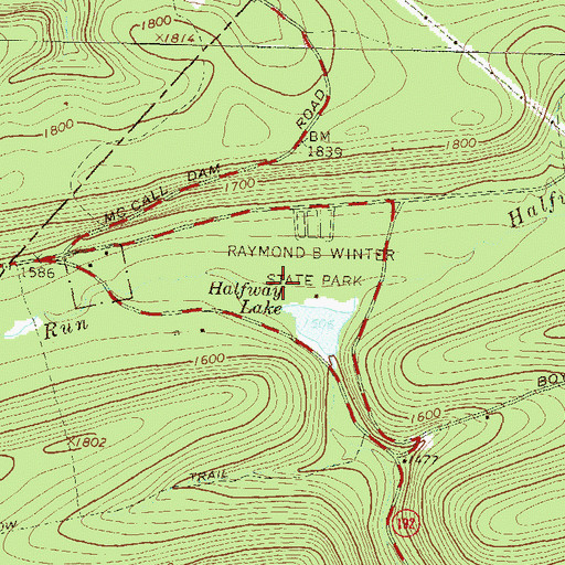 Topographic Map of The Little Bubbler, PA