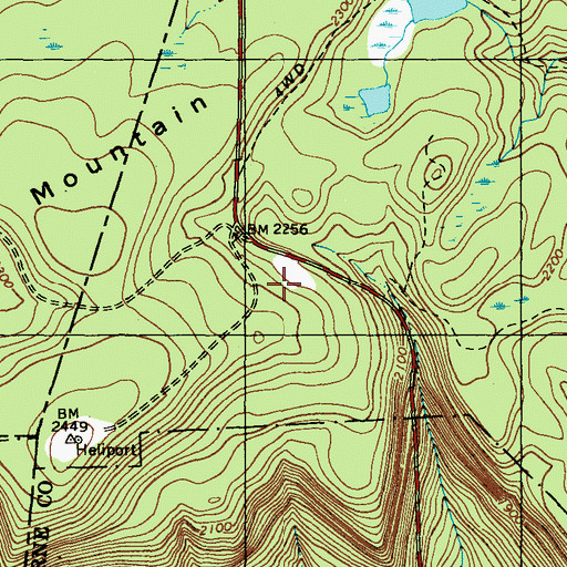Topographic Map of The Red Rock, PA