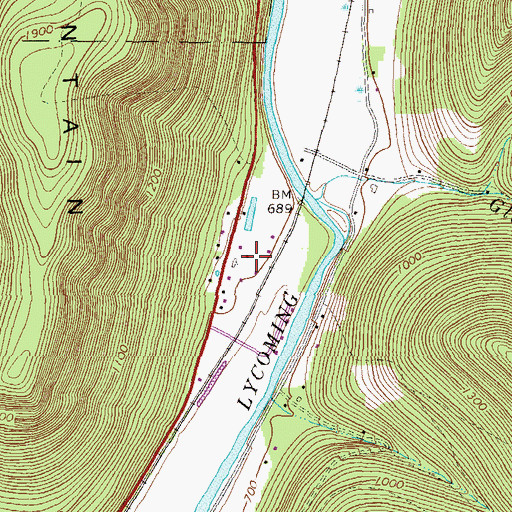 Topographic Map of Caldwell, PA