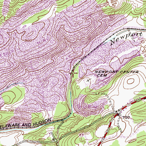 Topographic Map of Northbranch Newport Creek, PA