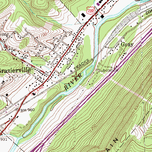 Topographic Map of Cold Spring, PA