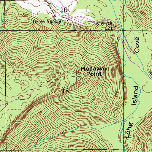Topographic Map of Hollaway Point, AL