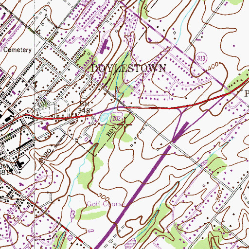 Topographic Map of Kerr Spring, PA