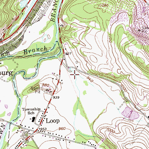 Topographic Map of The Loop, PA