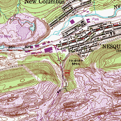 Topographic Map of Rhume Run Gap, PA