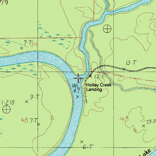 Topographic Map of Holley Creek, AL