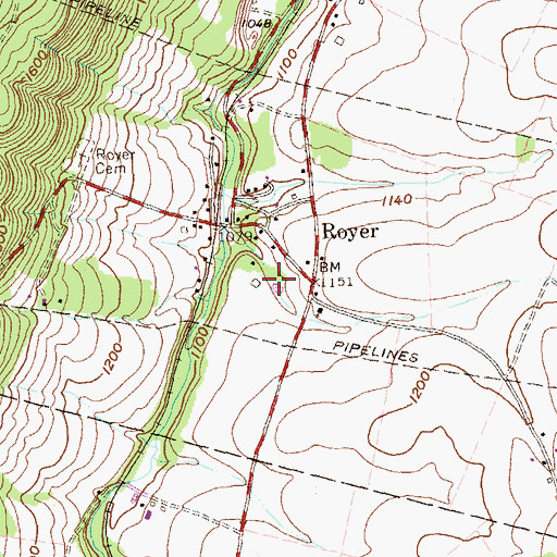 Topographic Map of Pennsylvania Fish Commission Spring, PA