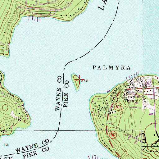 Topographic Map of Kipp Island, PA