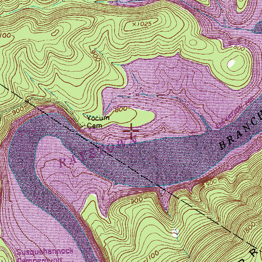 Topographic Map of Old Cliffs, PA