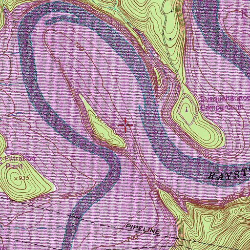 Topographic Map of Martys Island, PA