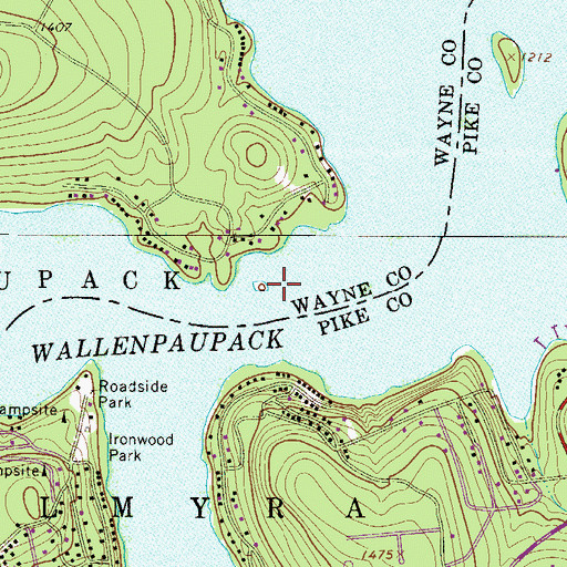 Topographic Map of Burns Island, PA