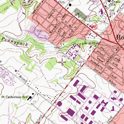Topographic Map of Windsor Pass, PA