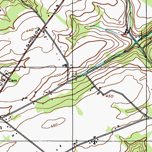 Topographic Map of Smithtown Creek, PA
