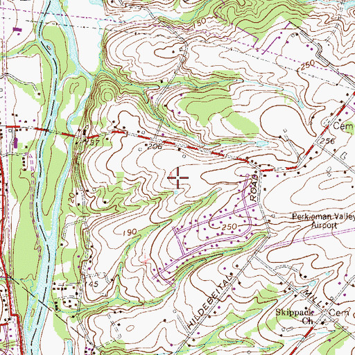 Topographic Map of Iron Bridge Estates, PA