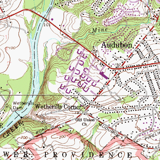 Topographic Map of Colony Arms, PA