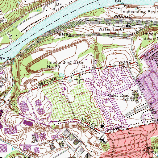 Topographic Map of Cannon Run West, PA