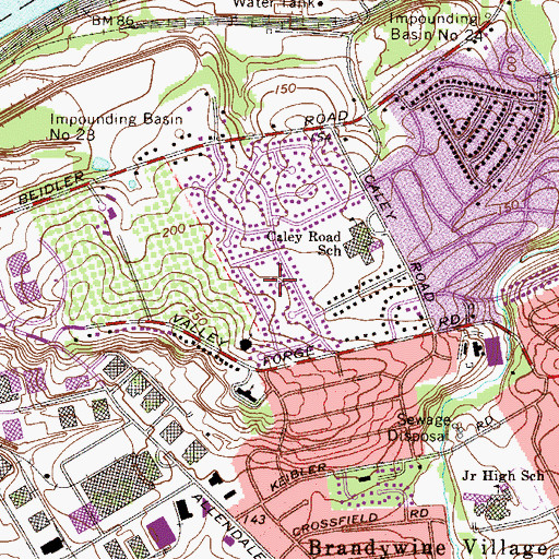 Topographic Map of Crestwyck, PA