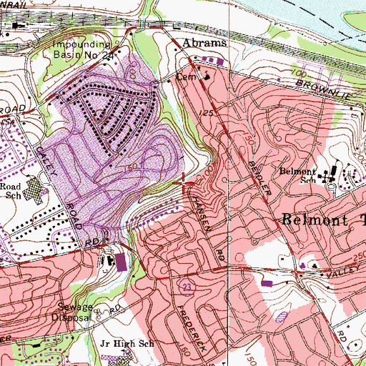 Topographic Map of Hidden Valley, PA