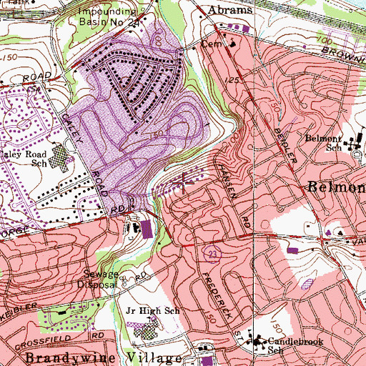 Topographic Map of Washington Park, PA