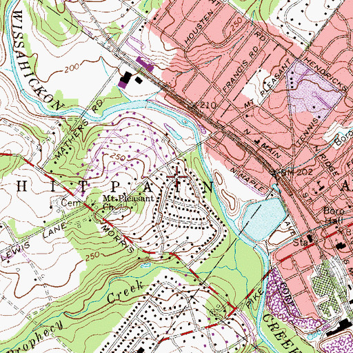 Topographic Map of Mount Pleasant, PA