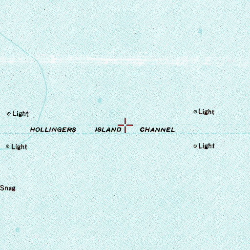 Topographic Map of Hollingers Island Channel, AL