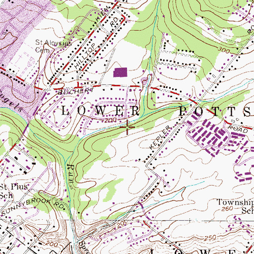 Topographic Map of Randy Run, PA