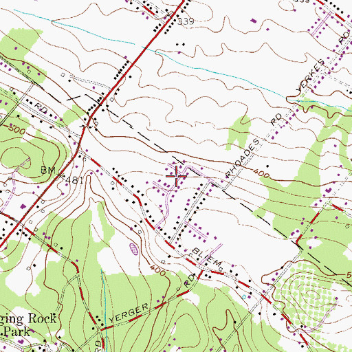 Topographic Map of Birchwood Terrace, PA