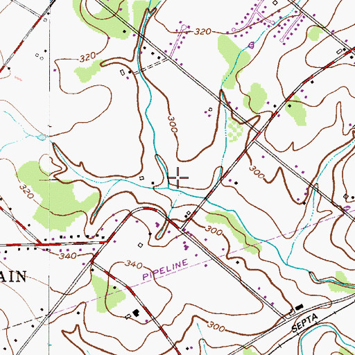 Topographic Map of Reading Creek, PA