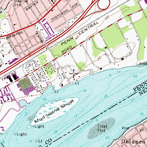 Topographic Map of Torresdale Manor, PA