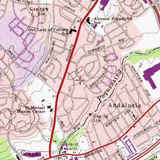 Topographic Map of Crestmont Farms, PA