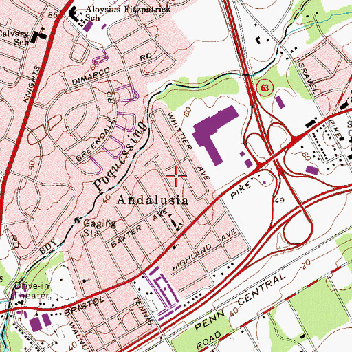 Topographic Map of Kearney, PA