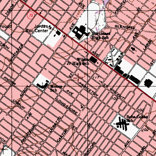 Topographic Map of Oxford Circle, PA