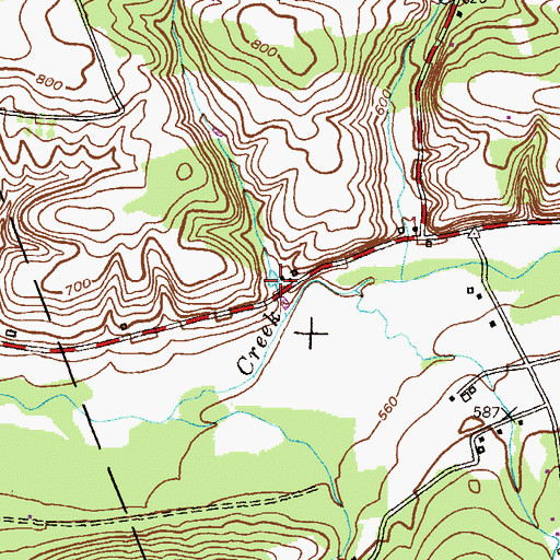 Topographic Map of Schneck Run, PA