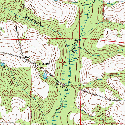 Topographic Map of Holloway Branch, AL