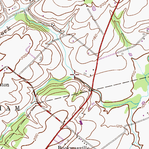 Topographic Map of Curls Run, PA