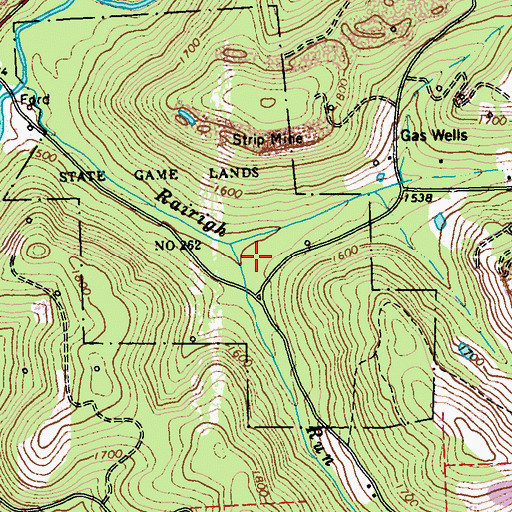 Topographic Map of Pine Run, PA