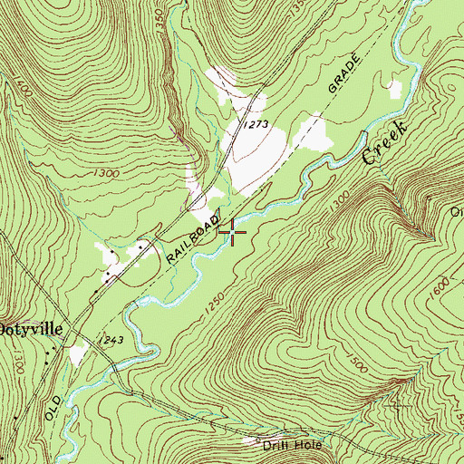 Topographic Map of Swanson Run, PA