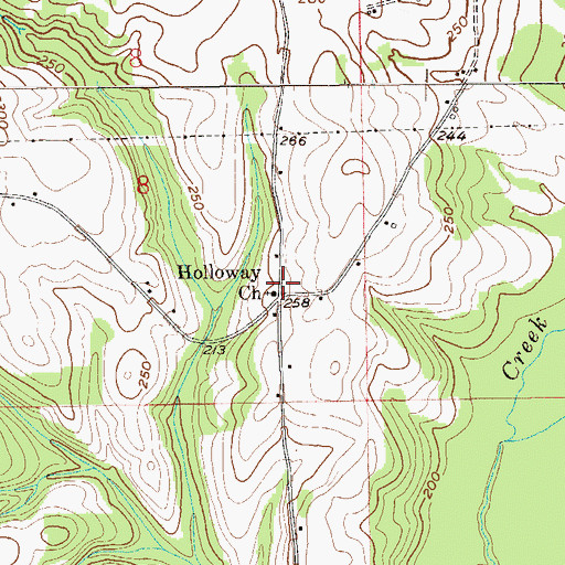 Topographic Map of Holloway Church, AL
