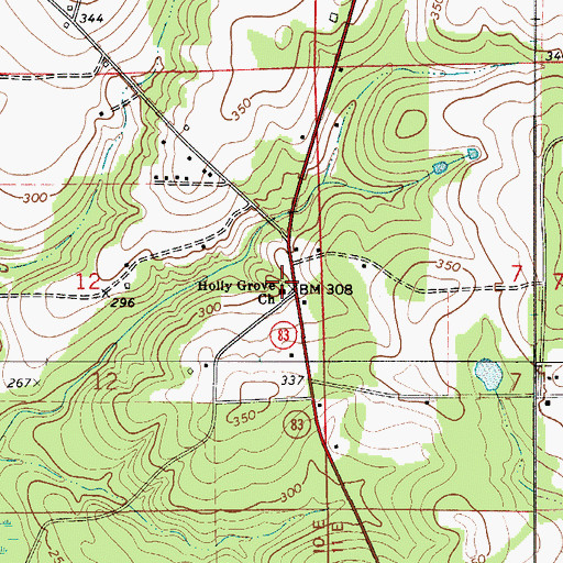 Topographic Map of Holly Grove Church, AL